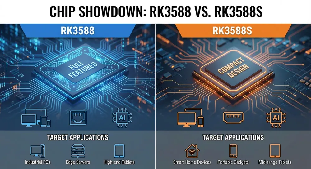 RK3588 vs RK3588S chip comparison